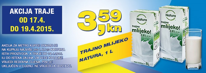 Metro akcija mlijeko