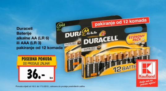 Kaufland Duracell baterije akcija