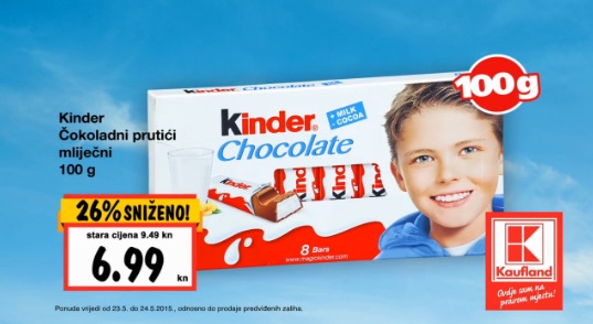 Kaufland kinder čokolada akcija