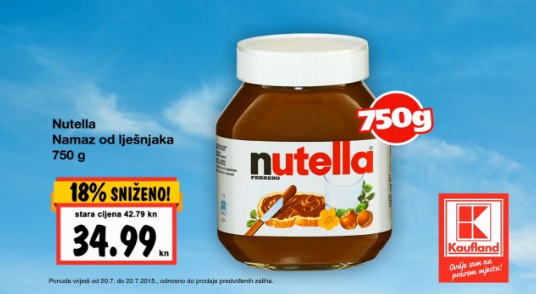 Kaufland Nutella akcija