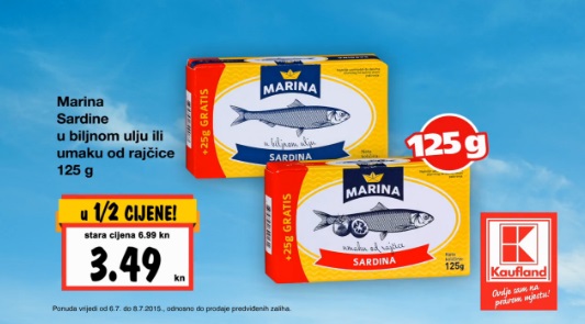 Kaufland sardine akcija