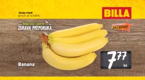 Billa banane akcija
