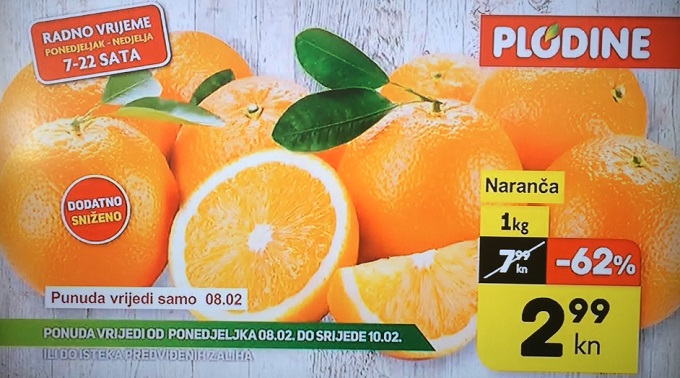 Plodine naranča akcija