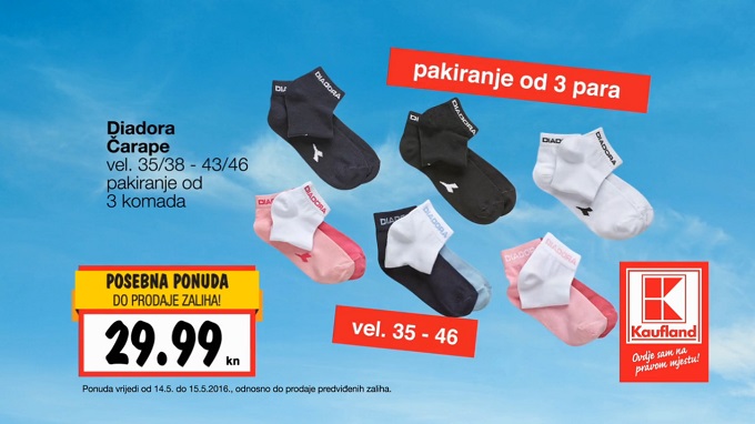 Kaufland vikend akcija diadora čarape