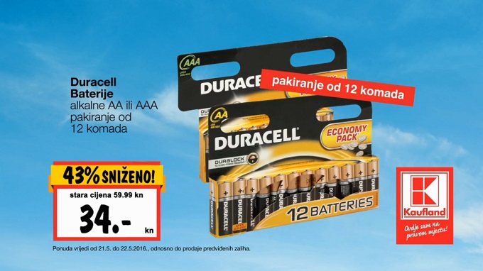Kaufland vikend akcija Duracell baterije