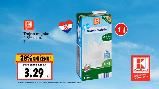 Kaufland vikend akcija trajno mlijeko
