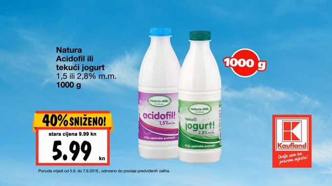 Kaufland akcija acidofil jogurt