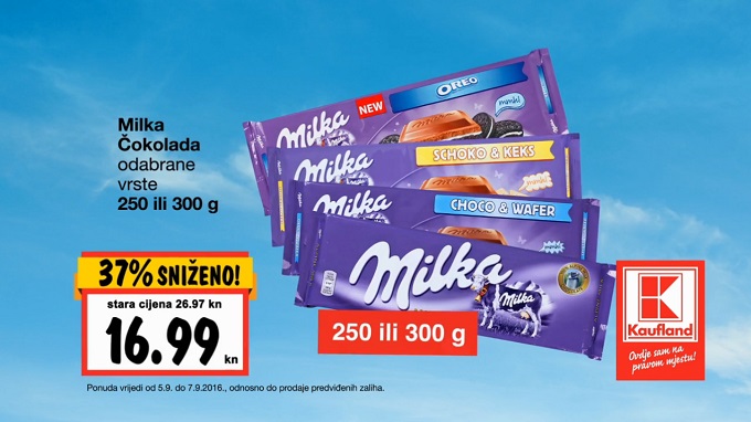 Kaufland akcija Milka čokolada
