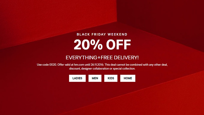 H&m black friday outlet discount code