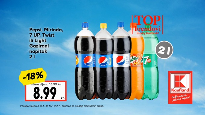 Kaufland vikend akcija Pepsi Mirinda 7up