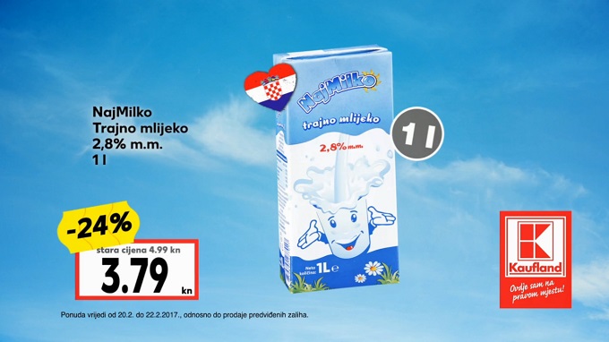 Kaufland akcija trajno mlijeko