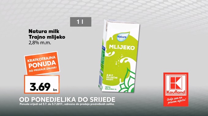 Kaufland akcija mlijeko