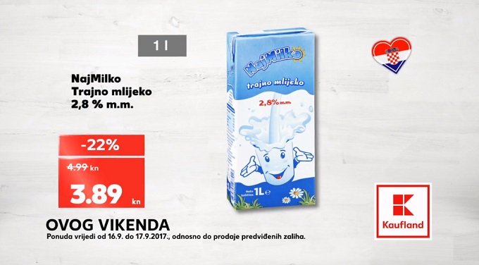 Kaufland vikend akcija mlijeko