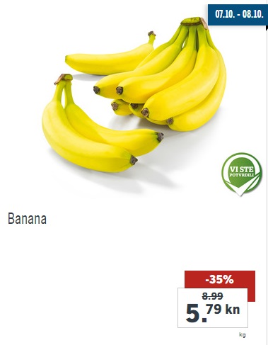 Lidl vikend akcija banane