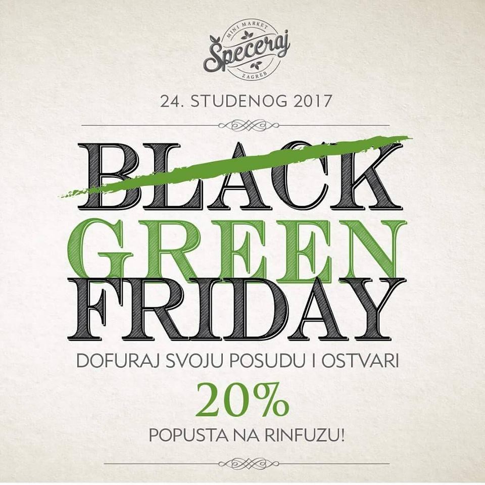 Špeceraj Black green Friday
