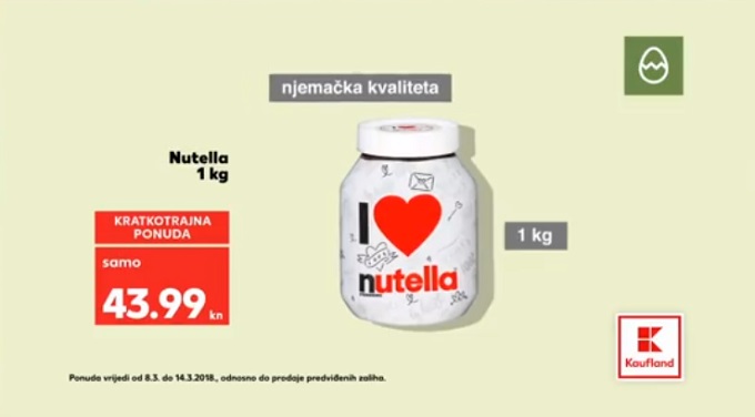 Kaufland vikend akcija Nutella