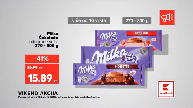 Kaufland vikend akcija Milka čokolada
