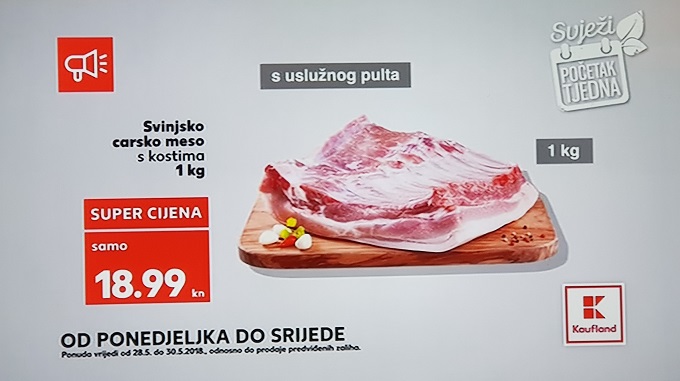 Kaufland akcija svinjsko carsko meso