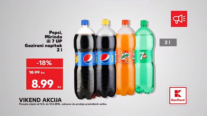 Kaufland vikend akcija Pepsi Mirinda Seven Up