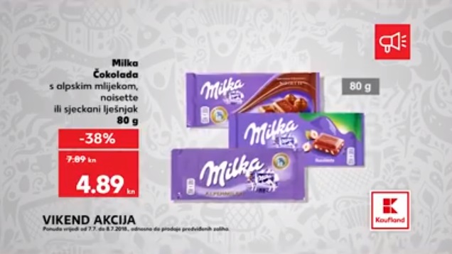 Kaufland vikend akcija Milka čokolada