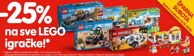 Interspar Spar akcija Lego kocke