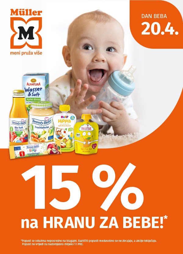 Muller akcija -15% hrana za bebe