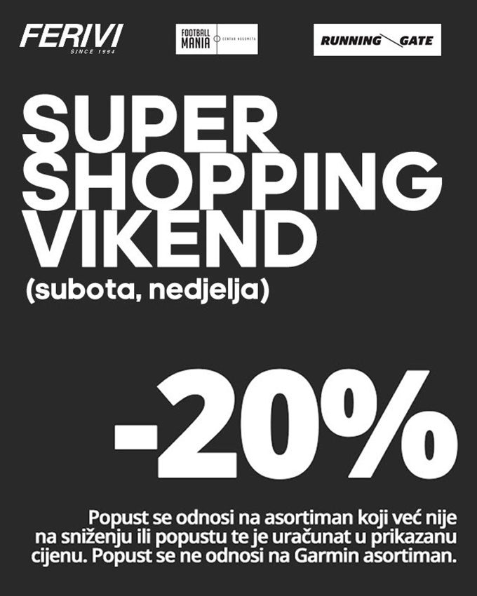 Ferivi Sport webshop akcija Super shopping vikend do 02.05.