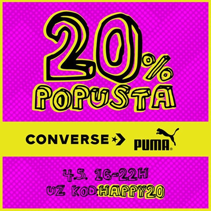 Shooster webshop akcija 20% na Converse i Puma