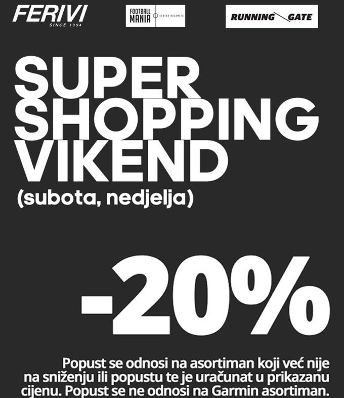 Ferivi Sport webshop akcija Super shopping vikend do 06.06.