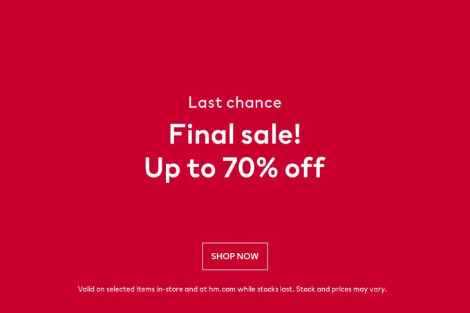 H&M webshop akcija Finalni popusti do 70 posto