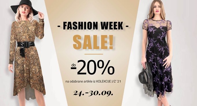 Diadema webshop akcija Fashion week sale