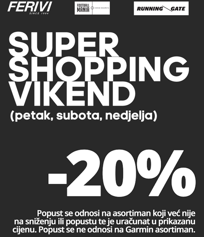 Ferivi Sport webshop akcija Super shopping vikend do 07.11.