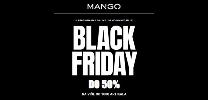 Mango webshop akcija Black Friday
