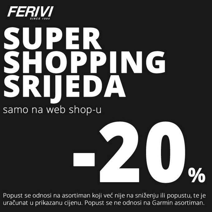 Ferivi Sport webshop akcija Super shopping srijeda 08.12.