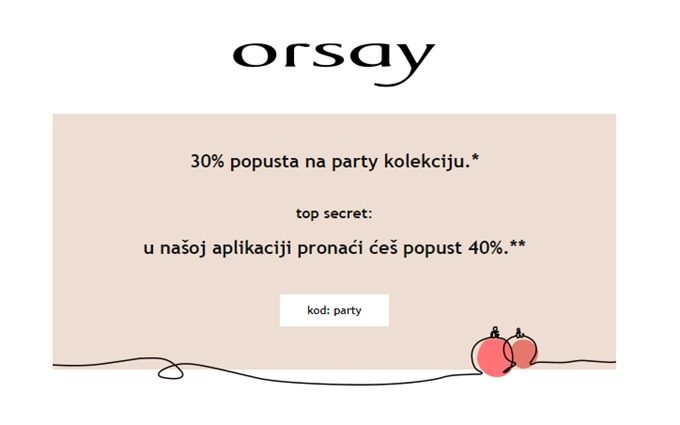 Orsay webshop akcija Party kolekcija