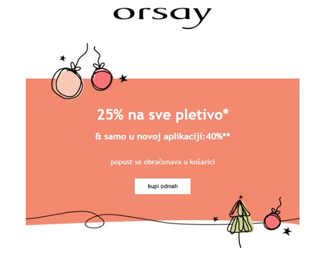 Orsay webshop akcija Pletivo