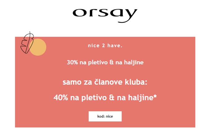 Orsay webshop akcija Do 40% popusta na pletivo i haljine
