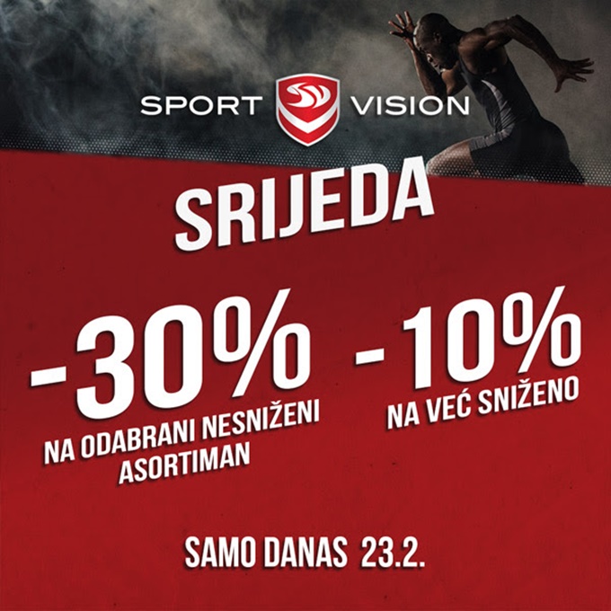 Sport Vision webshop akcija Sport Vision srijeda 23.02.