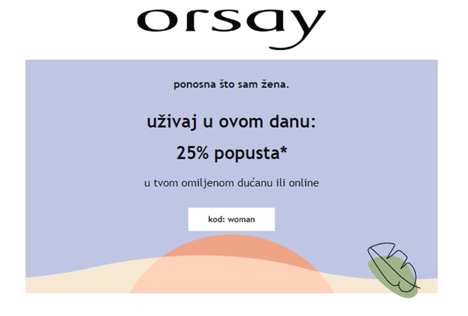 Orsay webshop akcija Dan žena