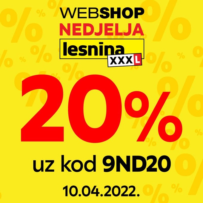 Lesnina webshop akcija 20% popusta 10.04.