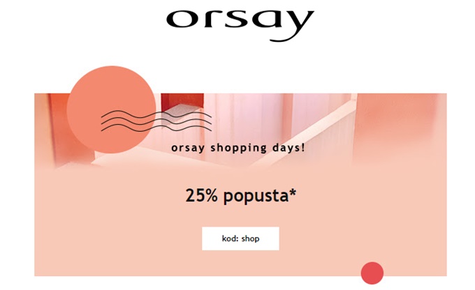 Orsay webshop akcija 25% popusta