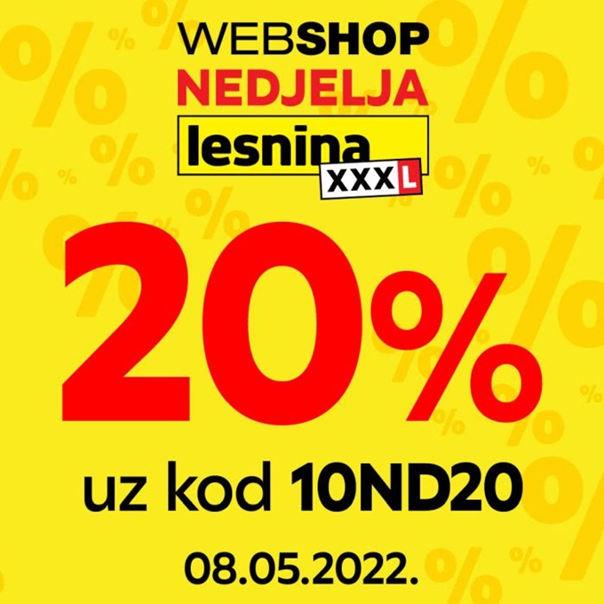 Lesnina webshop akcija 20% popusta 08.05.