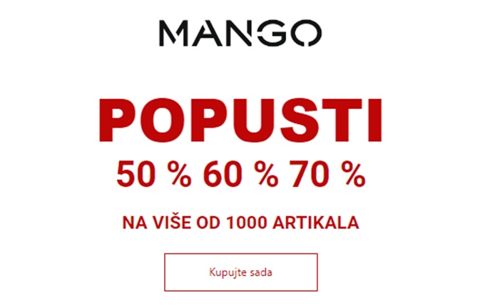 Mango webshop akcija popusti do 70%
