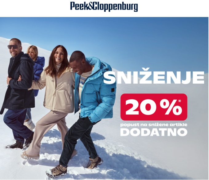 Peek & Cloppenburg akcija -20% na sniženo