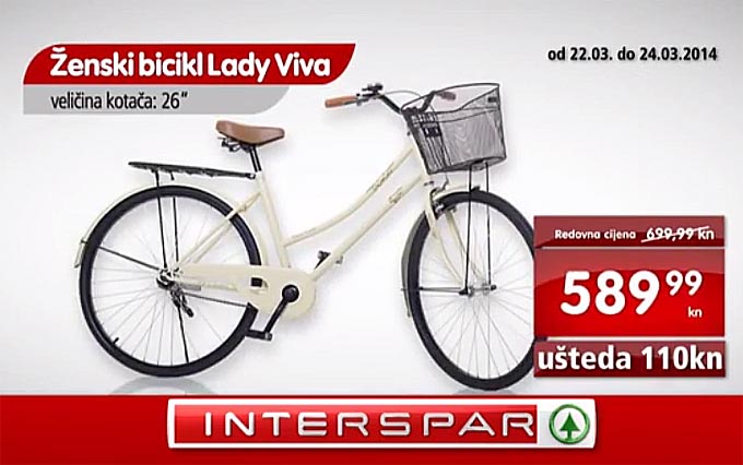 Interspar ženski bicikl
