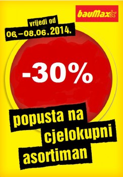 Baumax akcija na cijeli asortiman