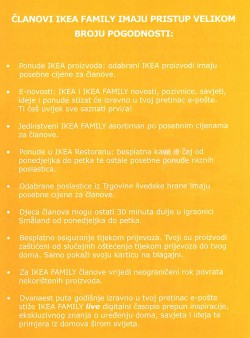 IKEA Family pogodnosti