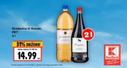 Kaufland vino Graševina Vranac akcija