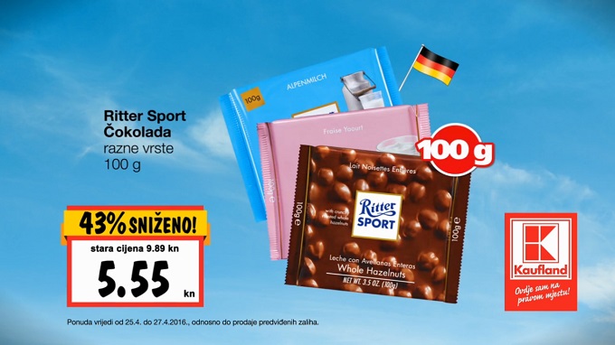 Kaufland akcija čokolada Ritter Sport