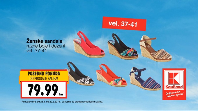 Kaufland vikend akcija ženske sandale